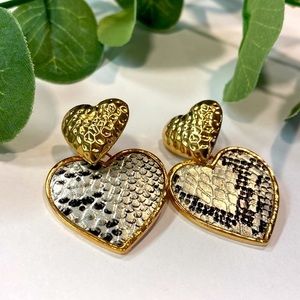 Gorgeous heart drop earrings